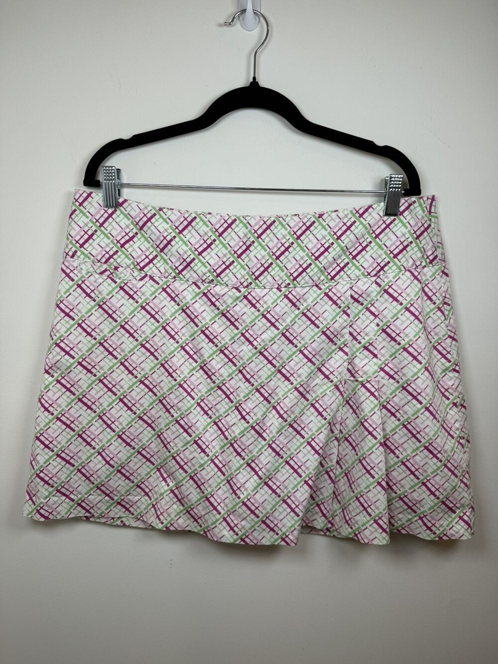 Lady Hagen Women Size 14 Tennis Golf Skort Breast Cancer Pink Preppy Pleated